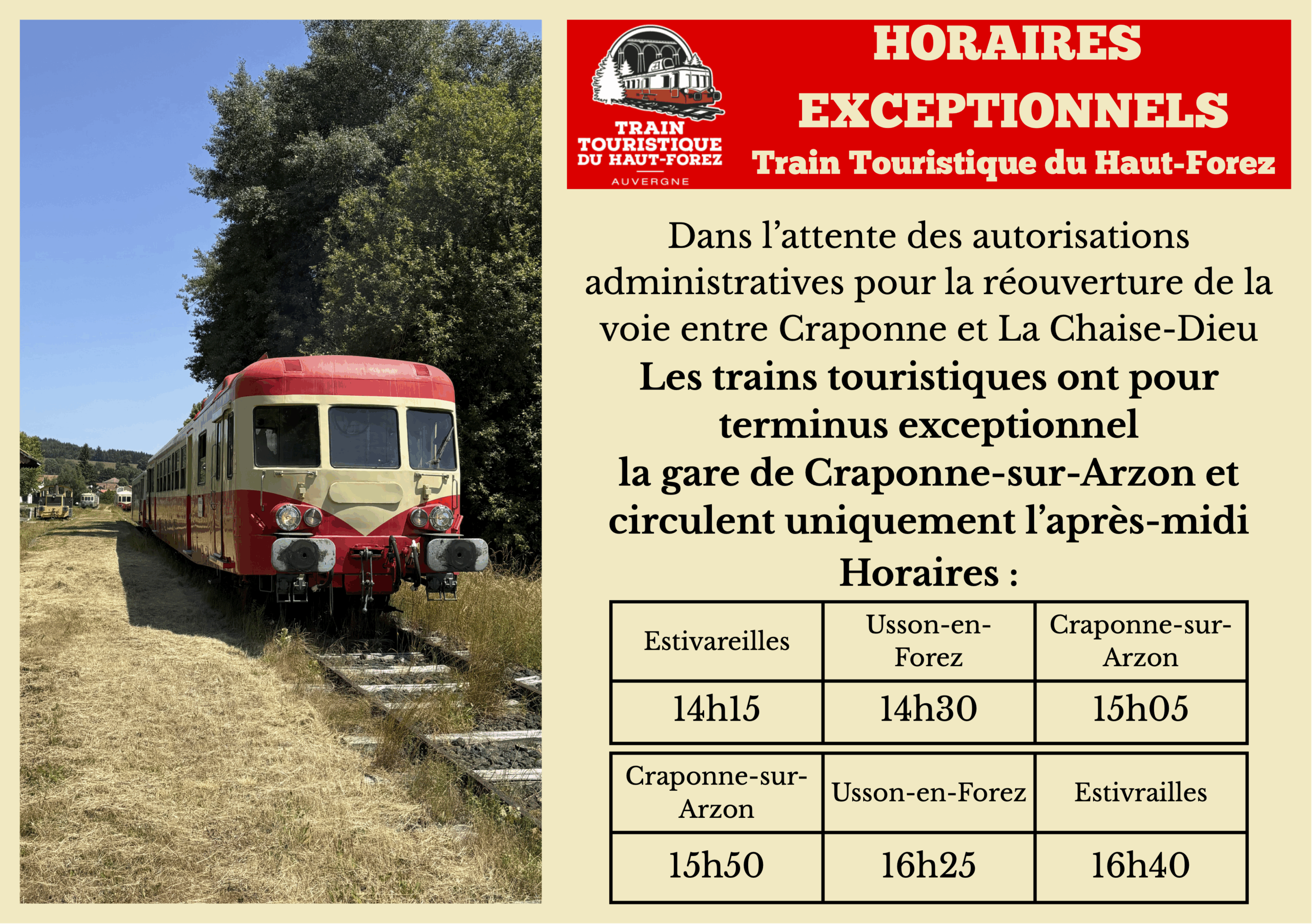 Horaires adaptés